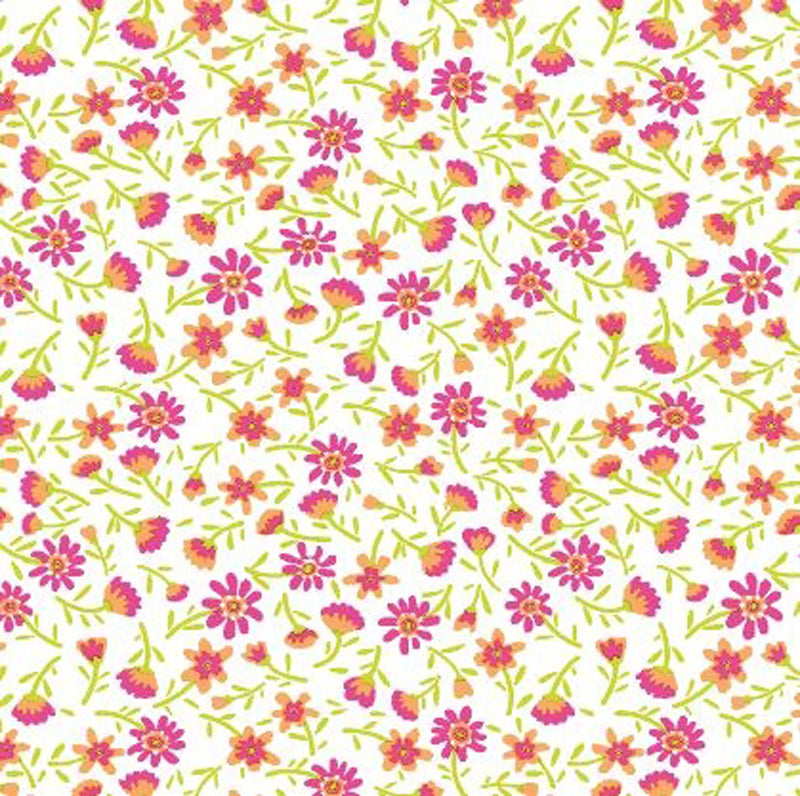 Coated inpakpapier - Bloemen dessin