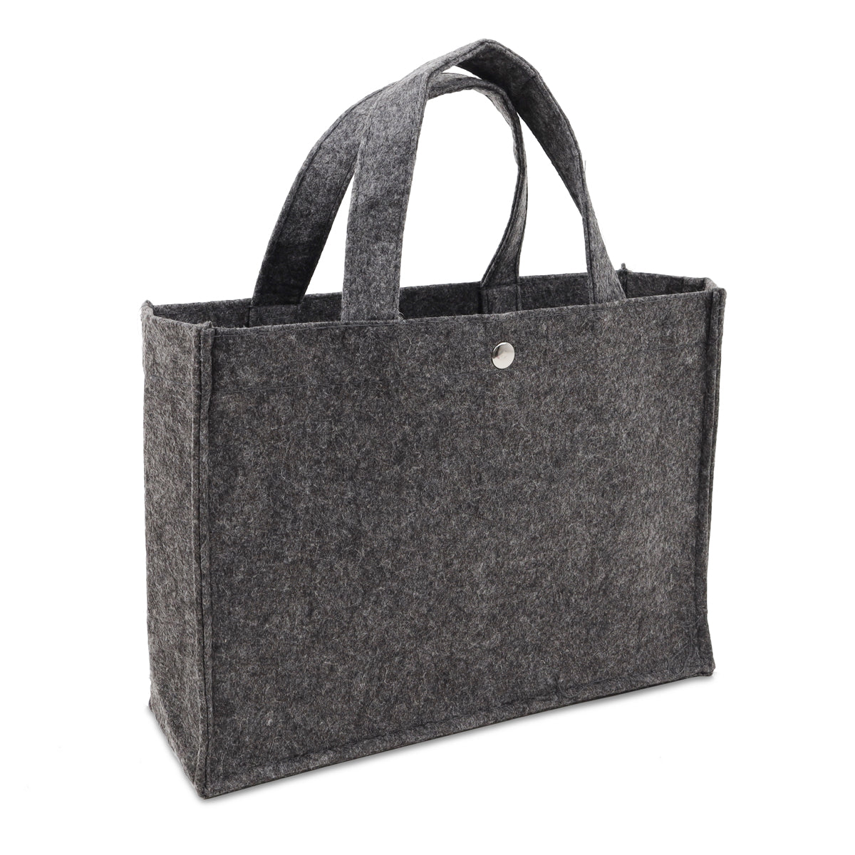 Kleine vilten tas voorzien van drukknoop