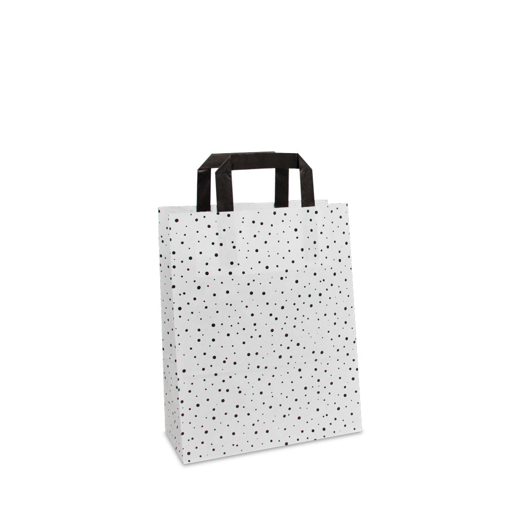 Kraft tas met stipjes opdruk