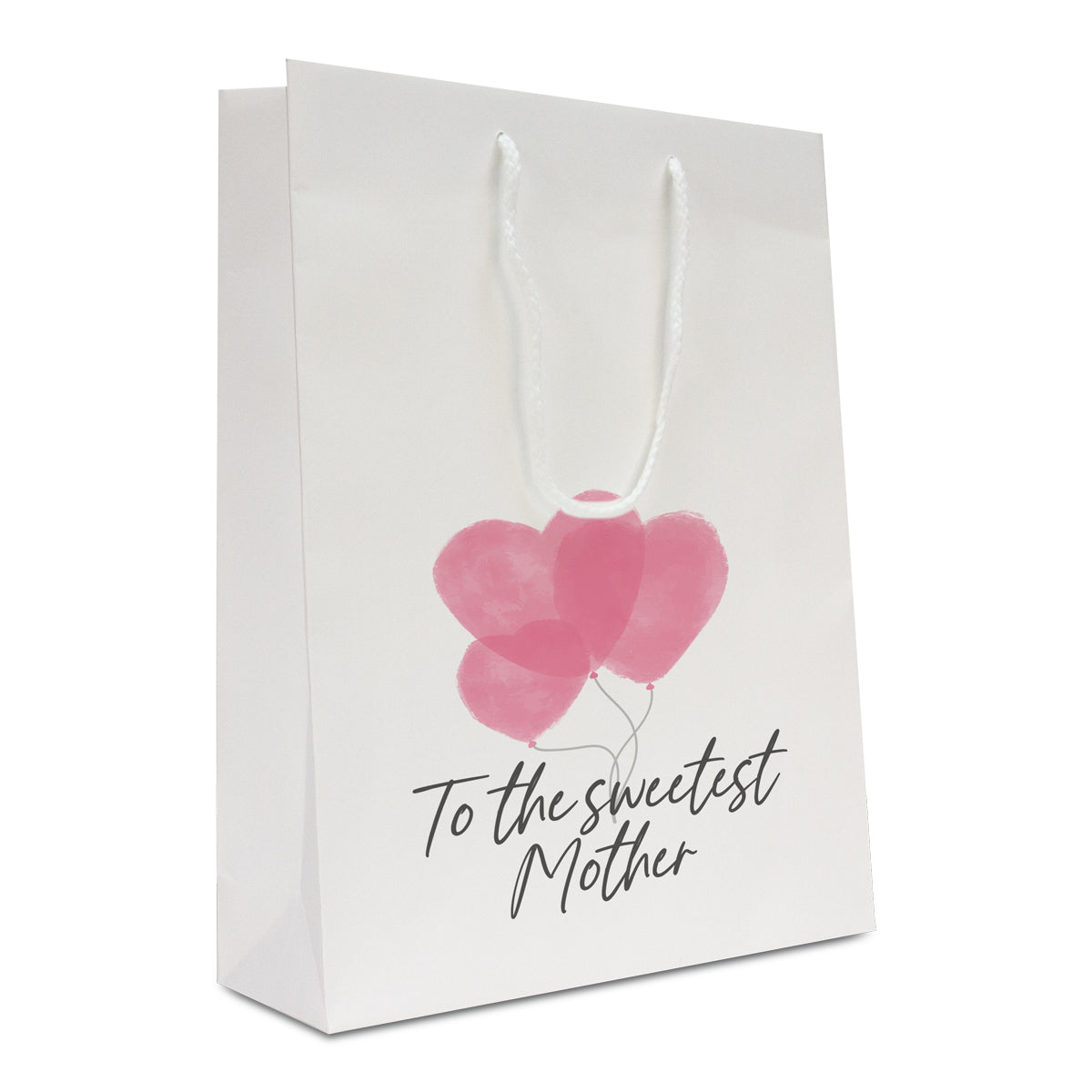 Luxe papieren Moederdag tassen - To the sweetest Mother opdruk