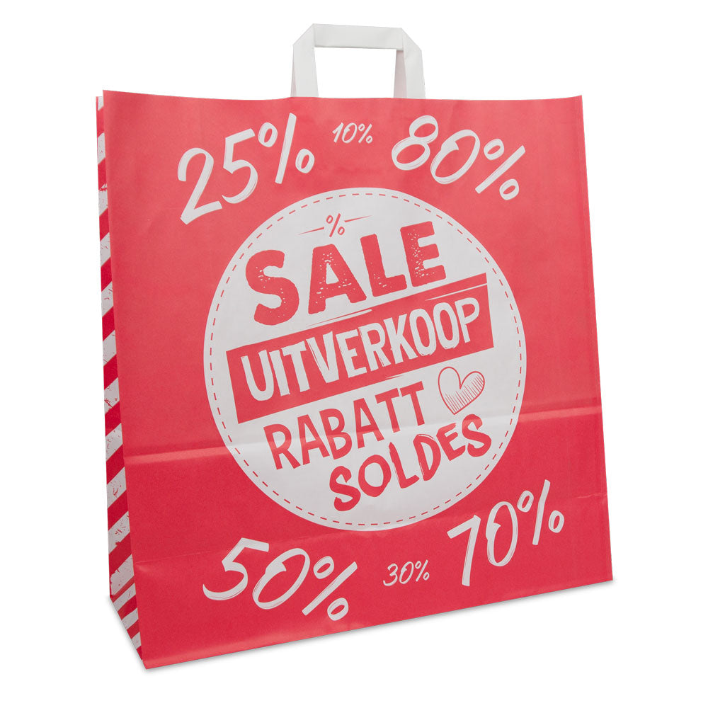 Kraft tassen FSC® - Sale en uitverkoop opdruk