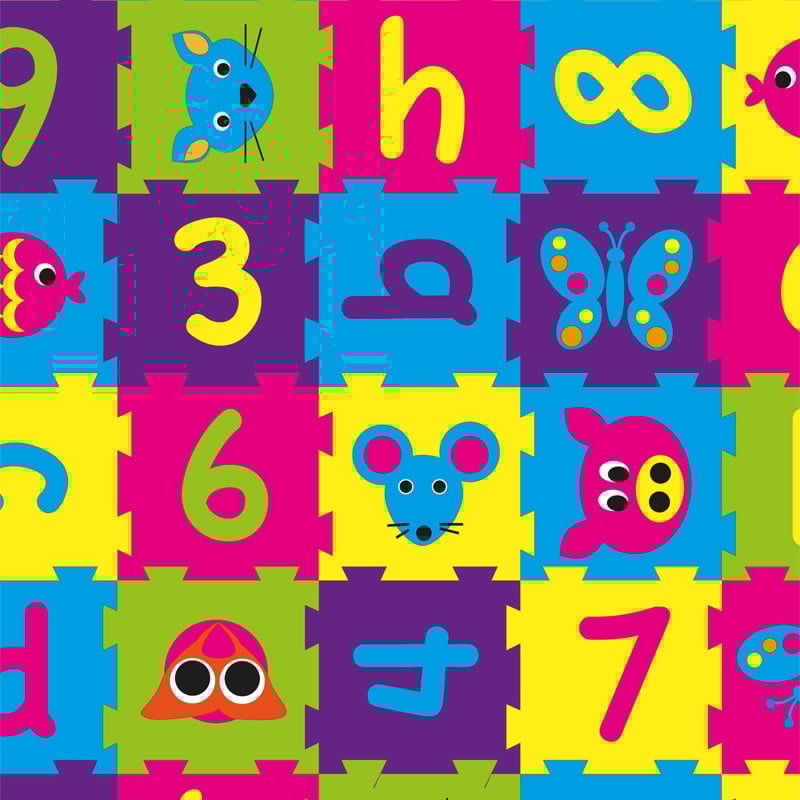 Inpakpapier puzzel design coated