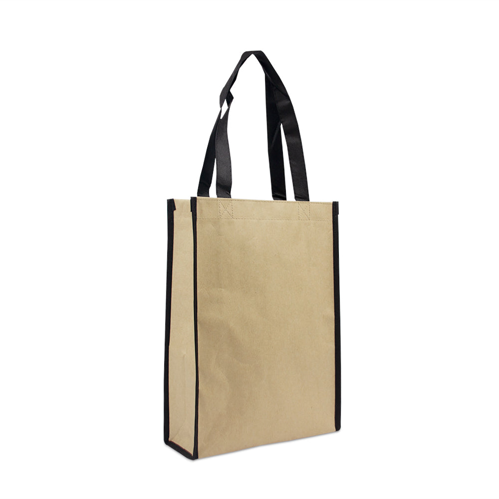 Milieuvriendelijke luxe papieren tassen met non-woven binnenvoering