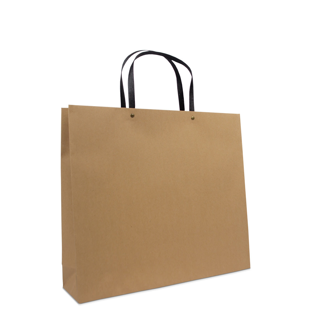 Ecologische luxe papieren tassen met zwarte kraft hengsels