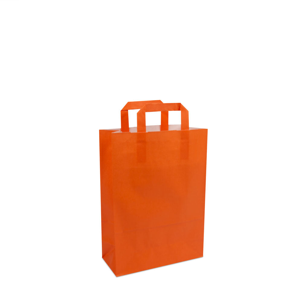 Budget papieren tassen met platte lussen