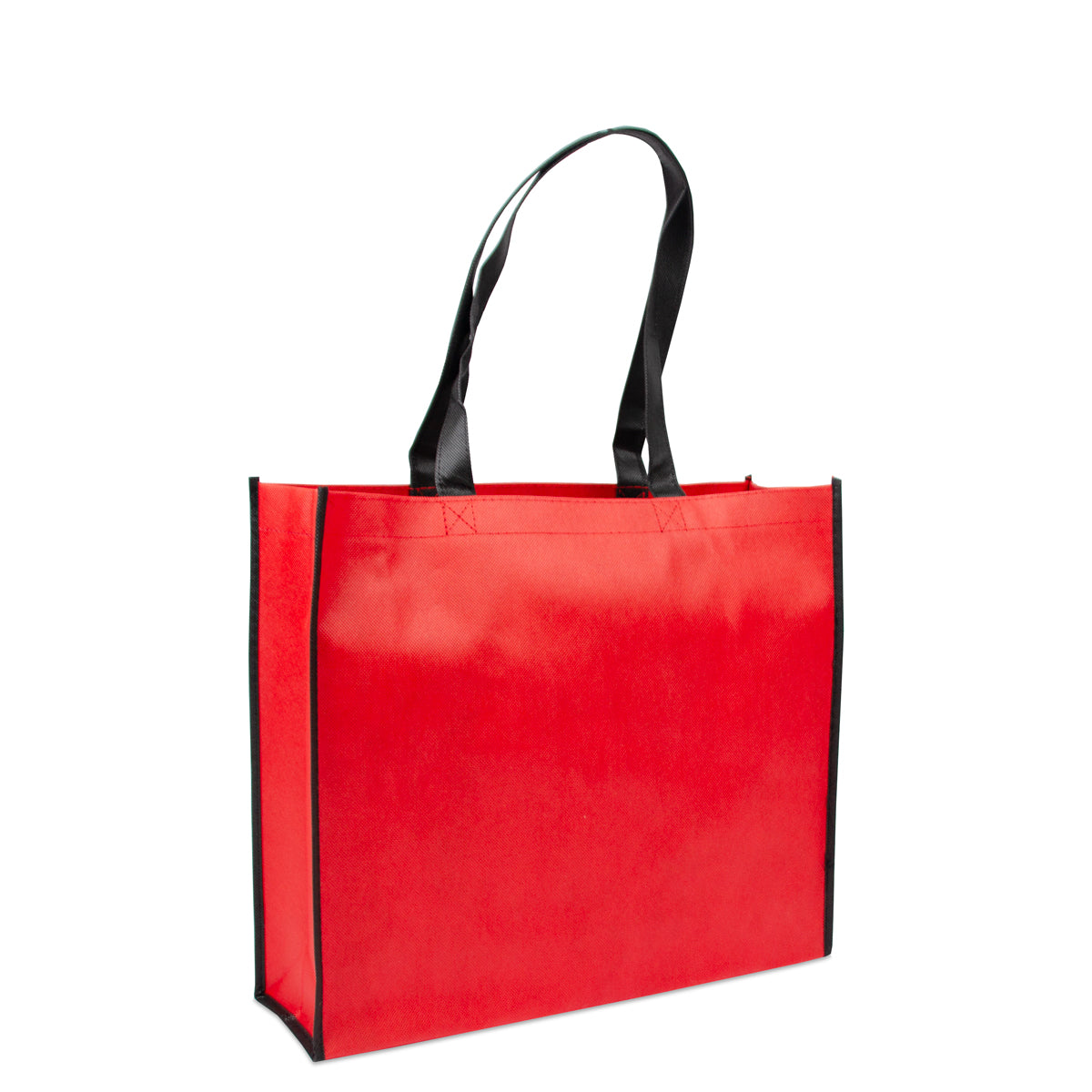 Shoppers gemaakt van non-woven Rood/zwart tweekleurig
