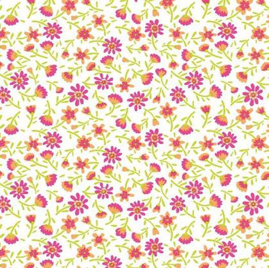 Coated inpakpapier - Bloemen dessin