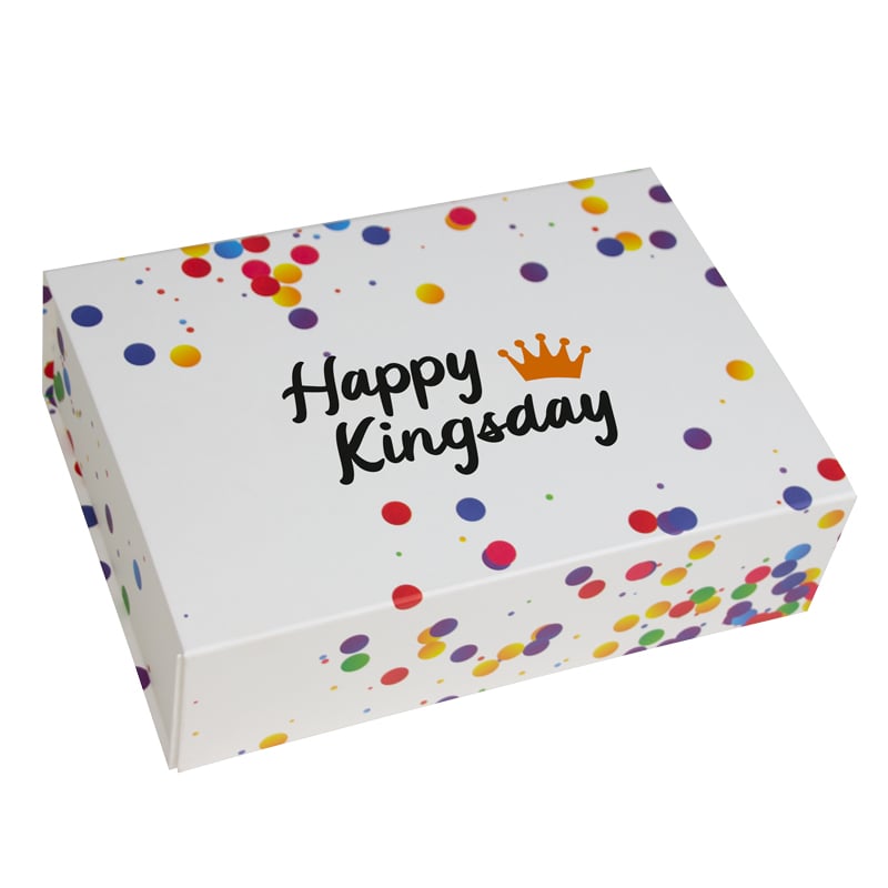 Magneetdozen confetti Happy Kingsday