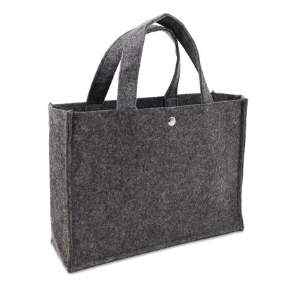 Kleine vilten tas voorzien van drukknoop