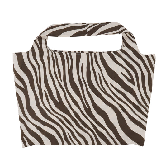 Katoenen zebra strandtassen