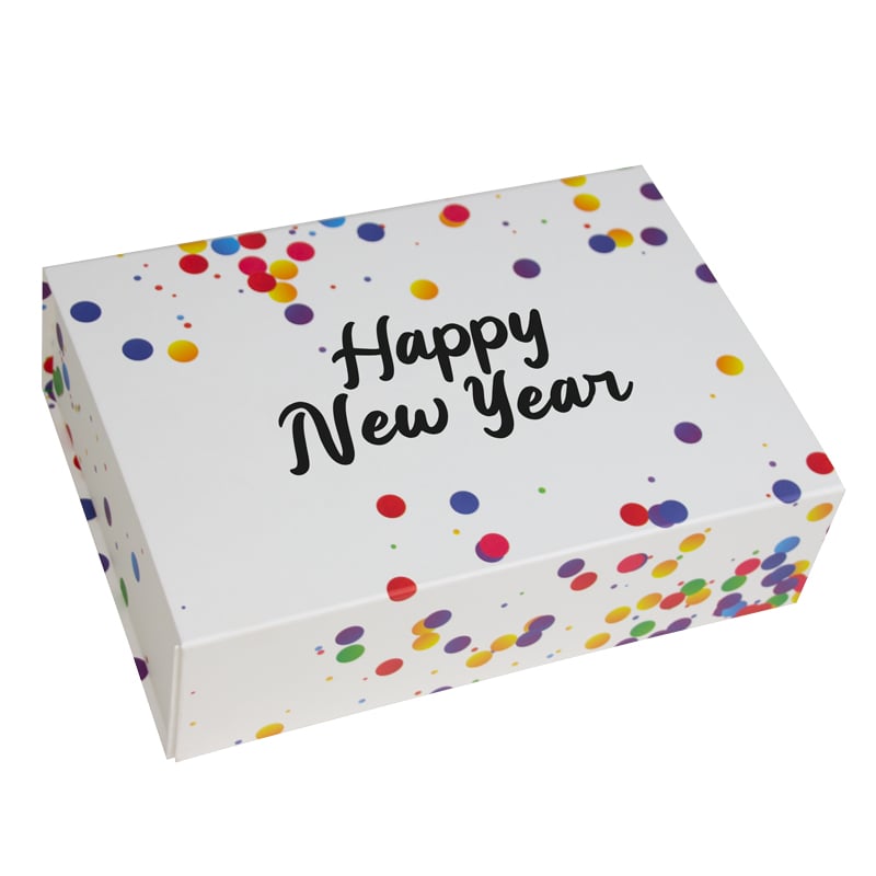 Magneetdozen confetti Happy New Year