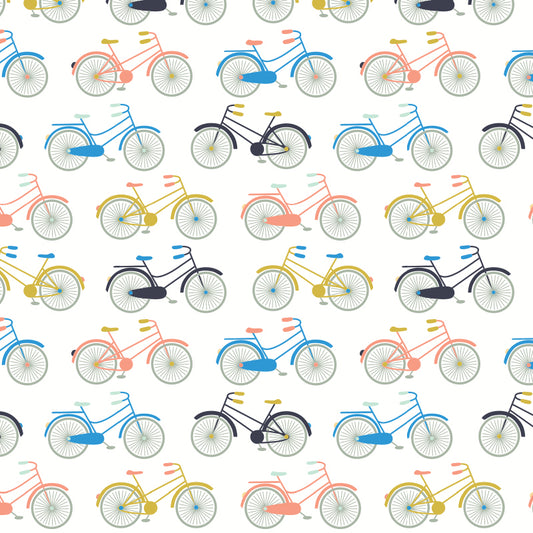Wit kraft inpakpapier Fiets design