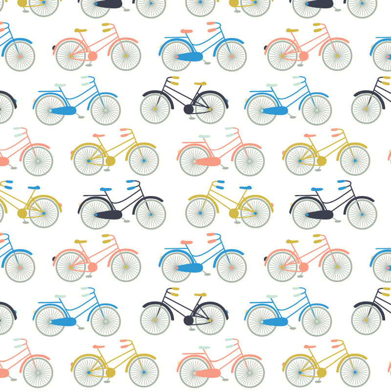 Wit kraft inpakpapier Fiets design