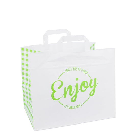 Papieren Take away tassen - Enjoy opdruk in het groen