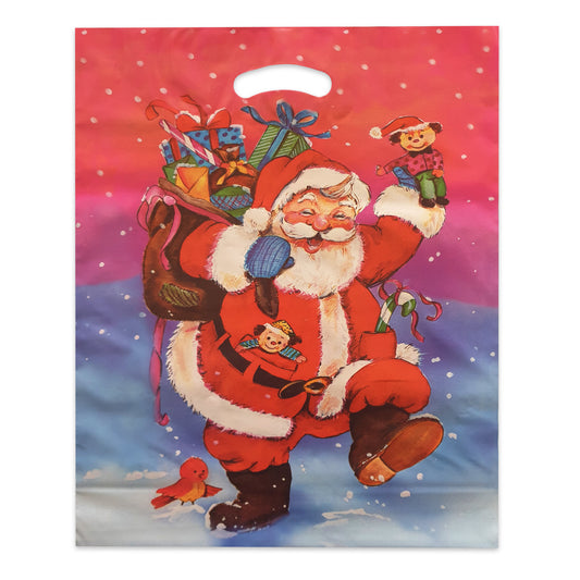 Plastic kersttassen - Father Christmas