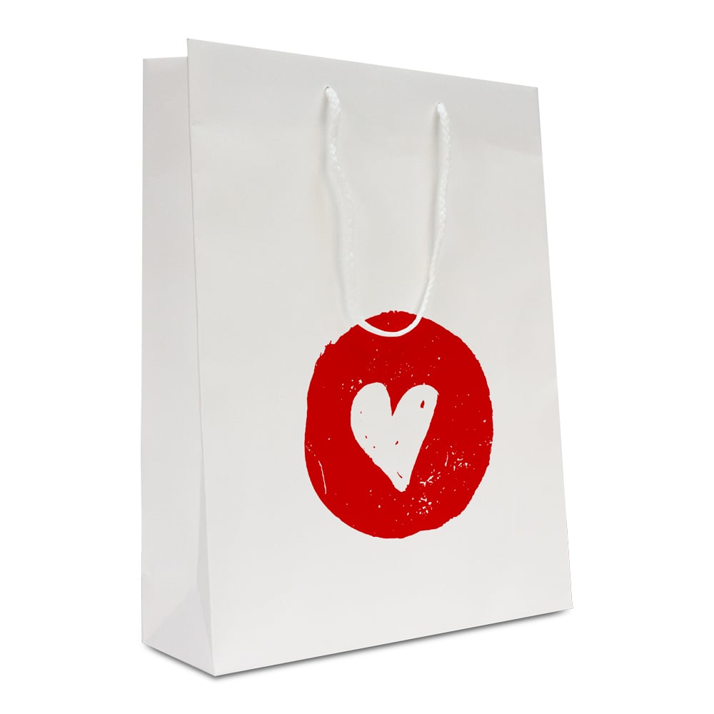 Luxe valentijn tassen gemaakt van papier- Heart opdruk