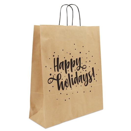 Papieren kersttassen - Happy Holidays