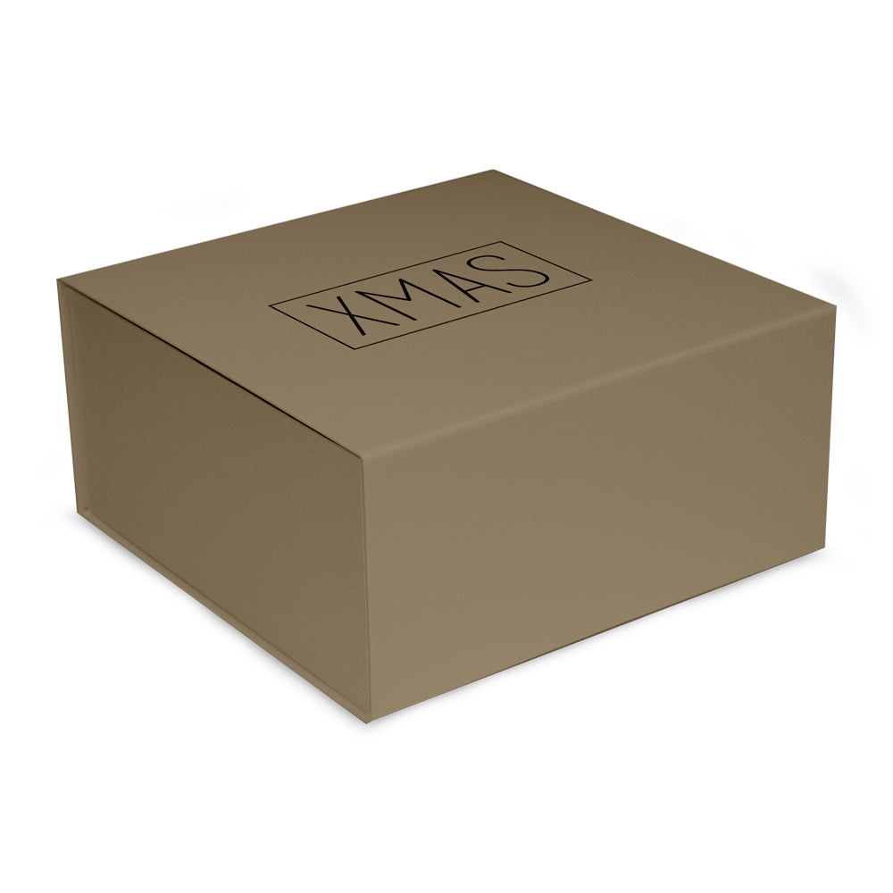 Luxe kerstmagneetdozen met XMAS opdrukking