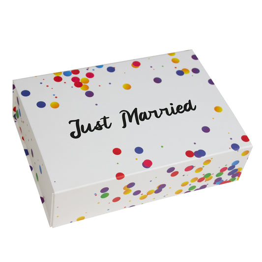 Magneetdozen confetti Just Married