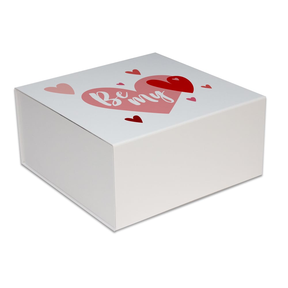 Luxe magneetdozen valentijn - Be my valentine opdruk