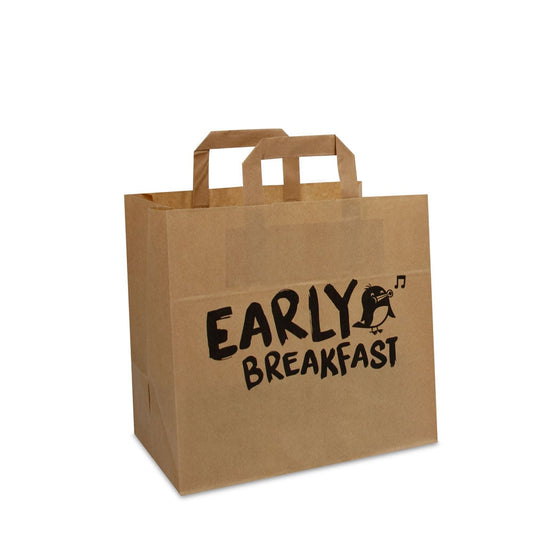 Papieren take away tassen - Early breakfast opdruk