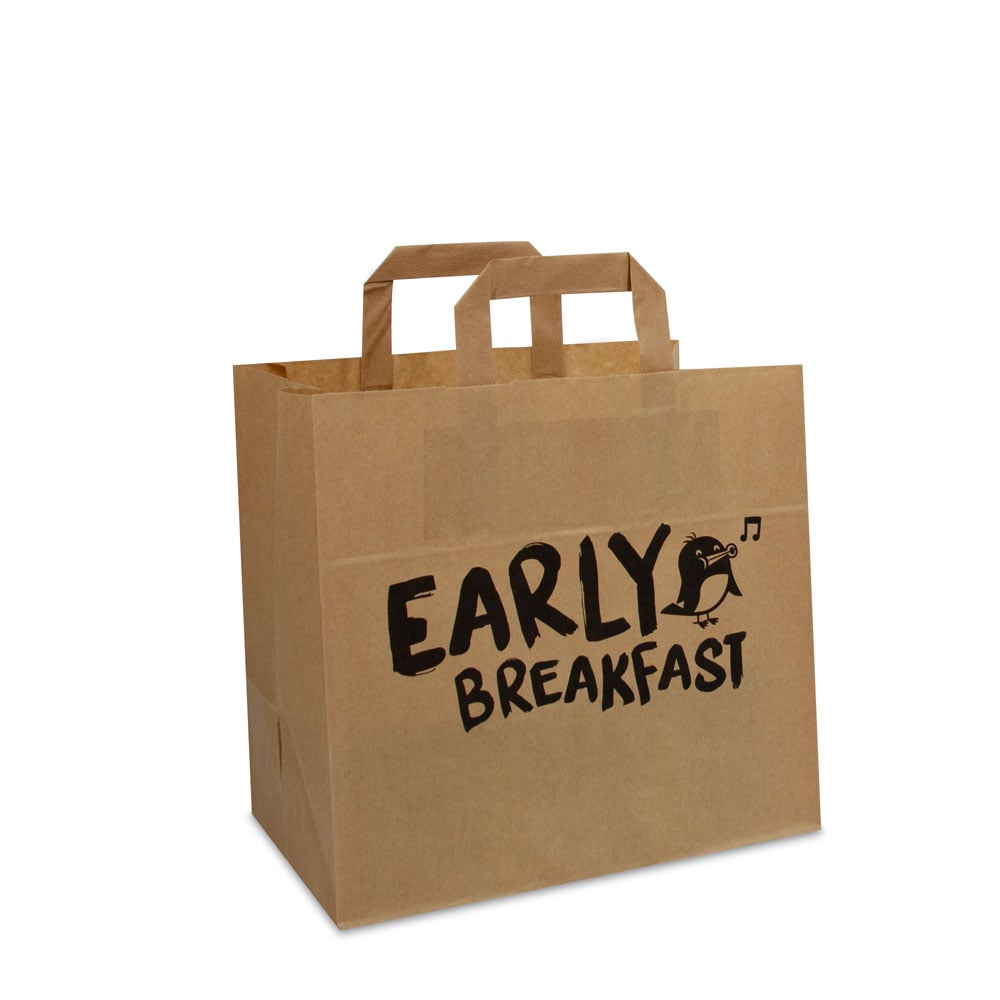 Papieren take away tassen - Early breakfast opdruk
