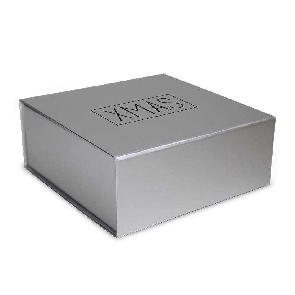 Luxe kerstmagneetdozen met XMAS opdrukking