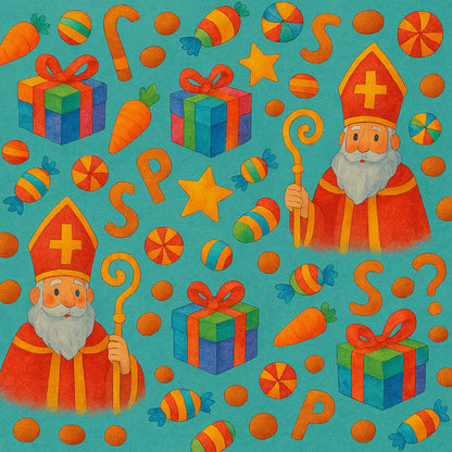 Sinterklaas inpakpapier - D008