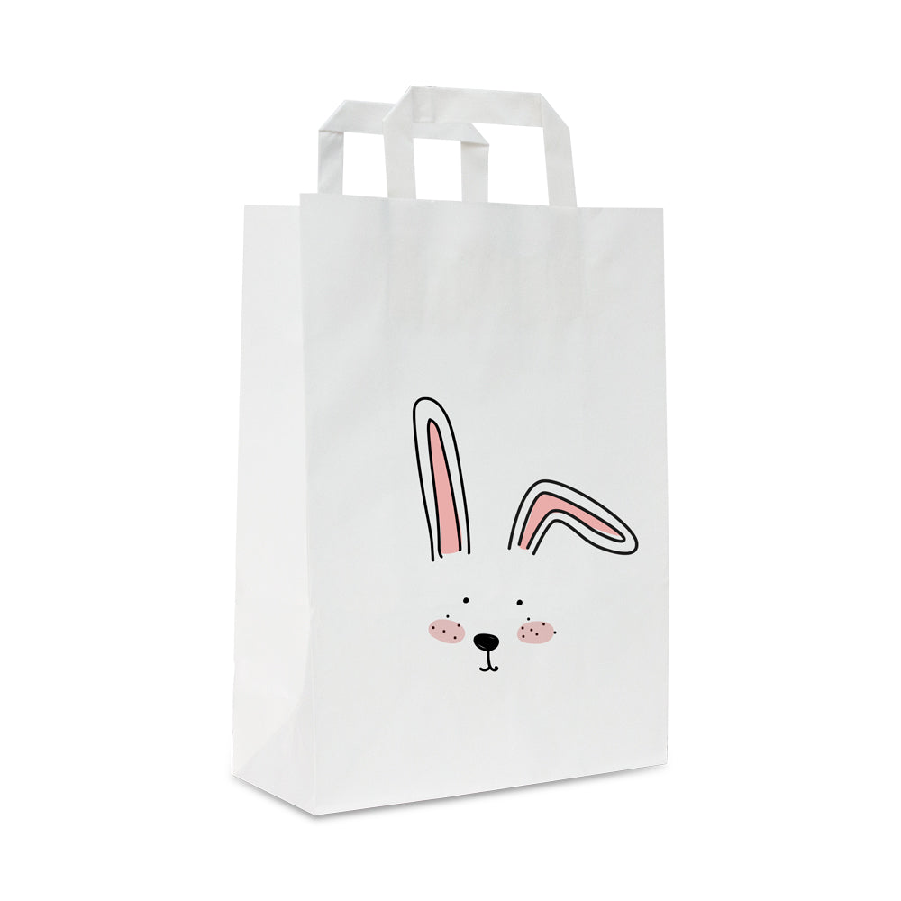 Papieren Pasen draagtassen Rabbit opdruk