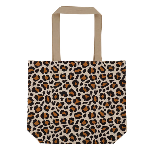 Katoenen luipaard tote bags