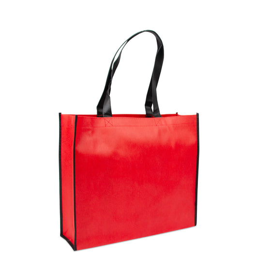 Shoppers gemaakt van non-woven Rood/zwart tweekleurig
